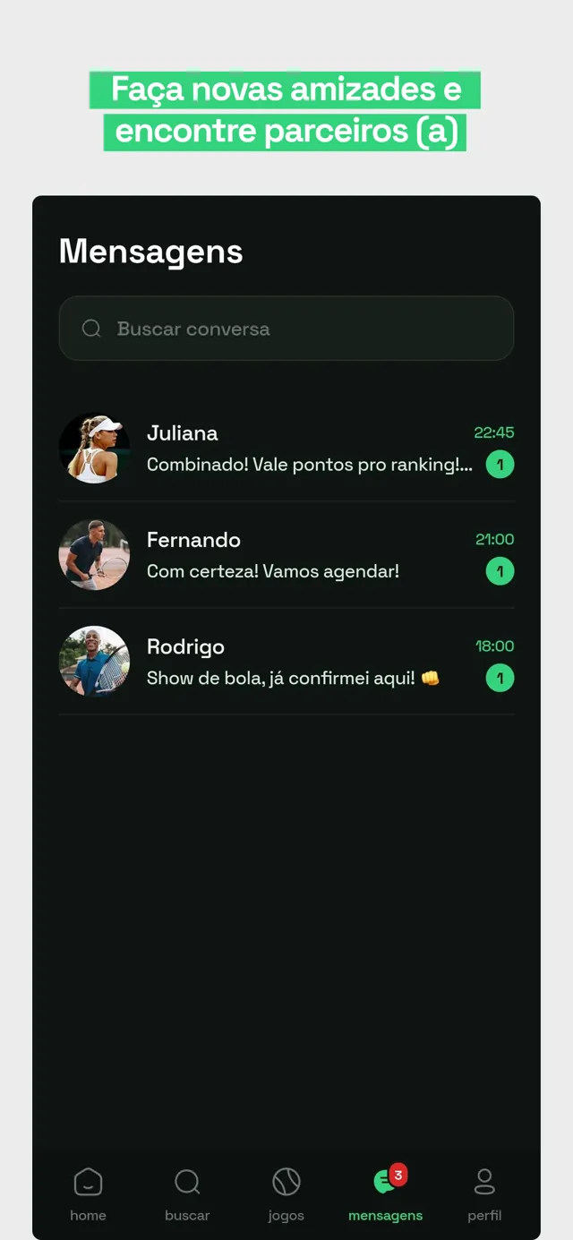 Faça novas amizades e encontre parceiros