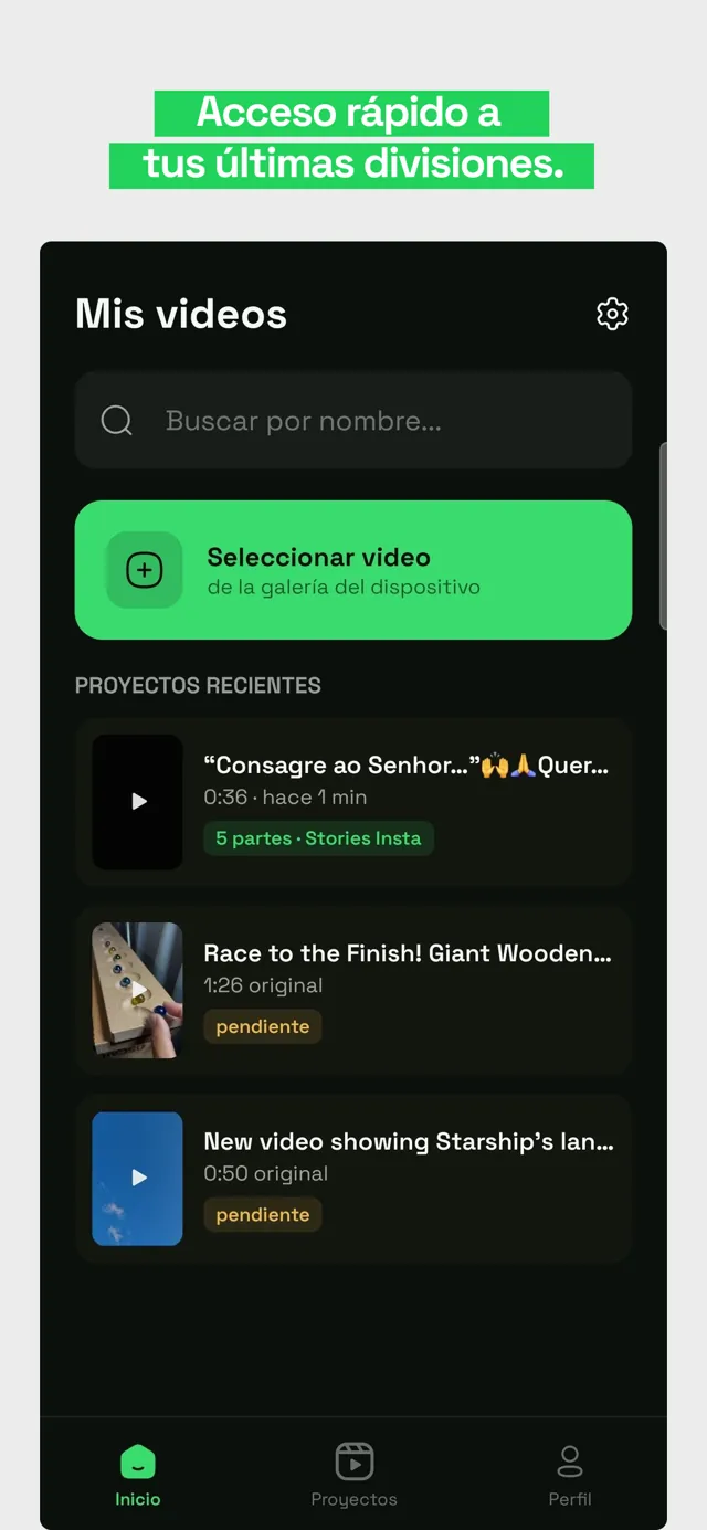 Perfil simples para acesso e ajustes