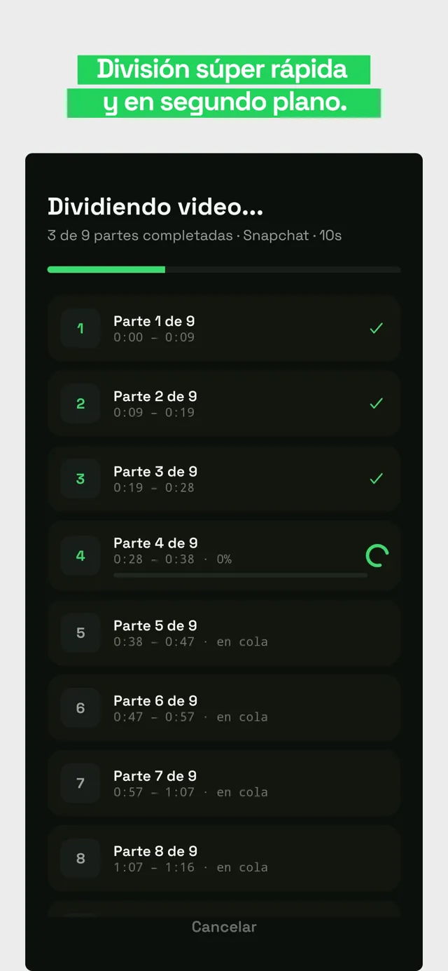 Compartilhe em sequência, sem perder a ordem