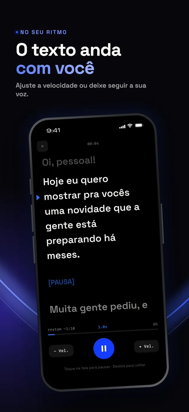 O texto anda com você