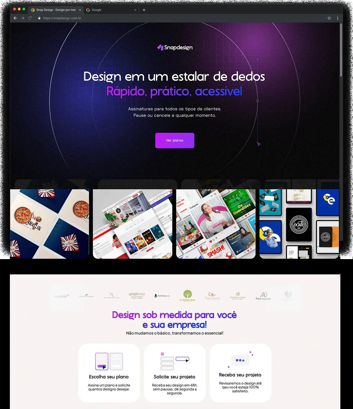 Site da Snap Design